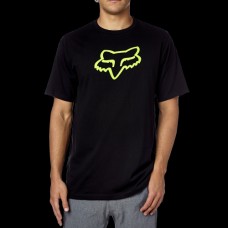 Tricou FOX LEGACY FOXHEAD SS TEE BLACK/GREEN (FOX-14274-151-2XL)