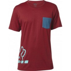 Tricou FOX DISPLACED SS TEE HEATHER RED (FOX-19273-383-2XL)